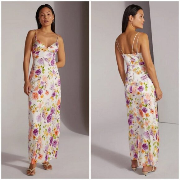 💕FAVORITE DAUGHTER💕 The Rosemary Slip Dress ~ Oahu Floral Print 10 NWT - Picture 1 of 15